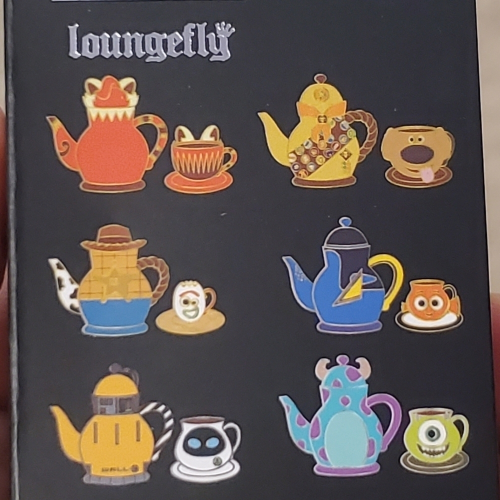 Loungefly Disney Pixar Tea Set Blind Box Enamel Pin 2 PC Set - Picture 3 of 3
